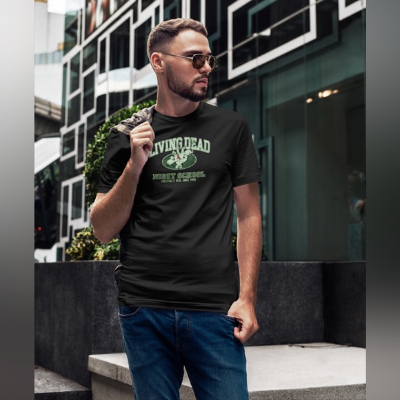 Living Dead Night School Zombie Halloween Women’s Black Tee NWT - Picture 4 of 4